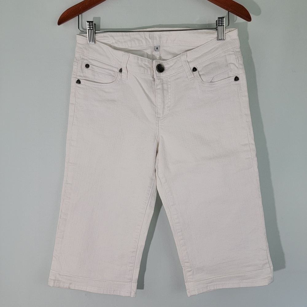 Kut from the Kloth White Denim Jean Shorts
